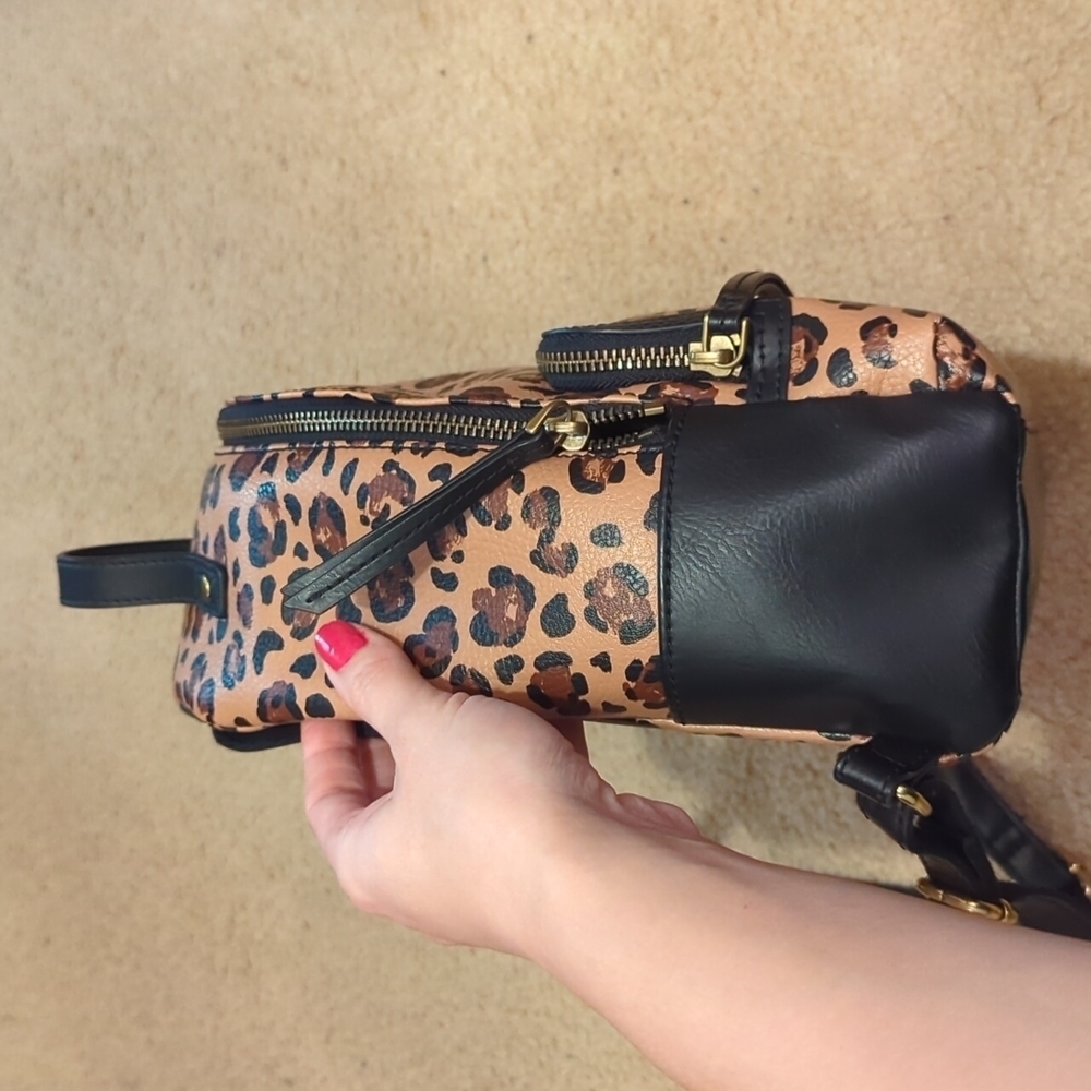 Fossil Felicity Cheetah Two Pocket Mini Backpack - image 8